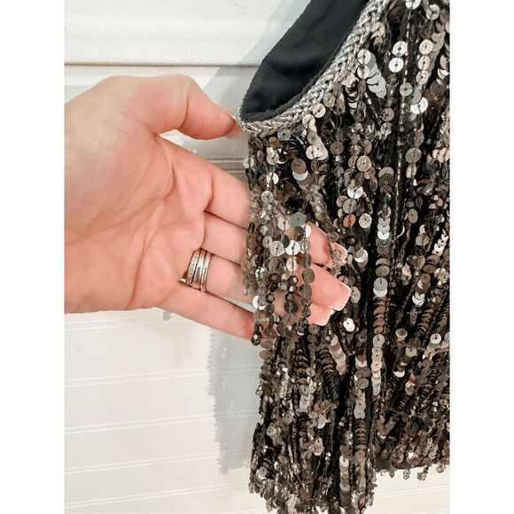 Alice + Olivia Chi Sequined Fringe Top - Picture 9 of 15